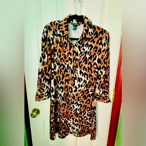 Inc Must have leapard jersey dress